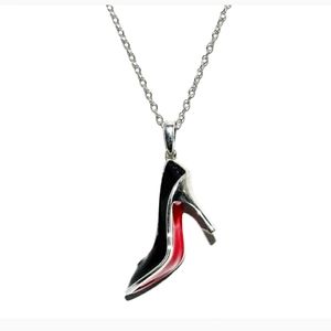 Diamond "Red Bottom" STILETTO Solitaire Pendant